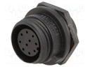 Connector: circular; socket; female; PIN: 10; w/o contacts; IP68
