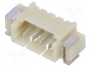 Socket; wire-board; male; 1.25mm; PIN: 4; SMT; 125V; 1A; tinned