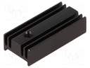 Heatsink: extruded; TO220; black; L: 25.4mm; W: 12mm; H: 6.5mm; 40K/W
