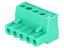 Pluggable terminal block; 5mm; ways: 5; straight; plug; female
