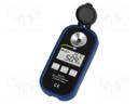 Meter: refractometer; LCD; 1,333÷1,4056nD; Temp: 0÷40°C; IP65