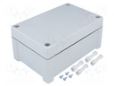 Enclosure: multipurpose; X: 122mm; Y: 187mm; Z: 90mm; TEMPO; ABS; grey
