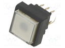 Switch: keypad; Pos: 2; DPDT; 0.1A/30VDC; white; Illumin: LED; 1.5N