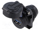 Composite access point USB3.2 Gen1 jam nut panel mount with