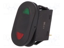 ROCKER; SP3T; Pos: 3; ON-OFF-ON; 21A/14VDC; black; LED 14VDC,point