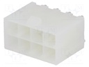 Socket; wire-board; male; N42G; 4.2mm; PIN: 8; THT; 600V; 9A; tinned