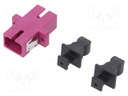 Connector: fiber optic; socket,coupler; simplex,multi mode (MM)