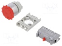 Switch: emergency stop; Stabl.pos: 2; NC; 22mm; red; IP65; Pos: 2