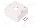 Socket; case; Colour: white; surface-mounted