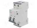 Circuit Breaker, MCB, 5SY4, 2P, 10 kA, 400 V, 32 A