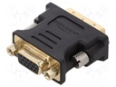 Adapter; D-Sub 15pin socket,DVI-I (24+5) plug,VGA female