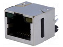 Socket; RJ45; Cat: 5; shielded,with LED; Layout: 8p8c; THT; straight