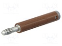 Connector: 4mm banana; plug; 32A; 30VAC; 60VDC; brown; 2.5mm2