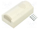 Enclosure: for alarms; X: 125mm; Y: 67mm; Z: 51mm; ABS; white