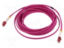Fiber patch cord; OM4; LC/UPC,both sides; 1m; LSZH; pink