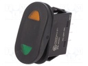 ROCKER; SP3T; Pos: 3; ON-OFF-ON; 21A/14VDC; black; LED 14VDC,point