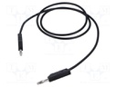 Test lead; 60VDC; 30VAC; 32A; Len: 1m; black; Cond.cross sec: 2.5mm2