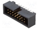 2.54mm CGrid Hdr Shrd /Slt .13AuLF 16Ckt
