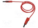 Test lead; 60VDC; 30VAC; 16A; insulated,with 4mm axial socket