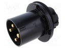 Connector: AC supply 3-phase; socket; male; straight; -25÷40°C