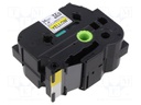 Tape; 36mm; 8m; yellow; Character colour: black; laminated