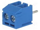 PCB terminal block; angled 90°; 3.5mm; ways: 2; on PCBs; terminal