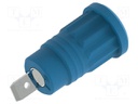 Connector: 4mm banana; socket; 36A; blue; nickel plated; insulated