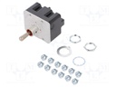 Switch: toggle; Pos: 3; 4PDT; ON-OFF-ON; 15A/125VAC; Leads: screw