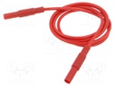 Test lead; 16A; banana plug 4mm,both sides; insulated; Len: 1m
