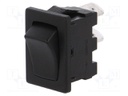 ROCKER; SPST; Pos: 2; OFF-ON; 10A/250VAC; 10A/28VDC; black; none