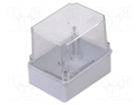 Enclosure: junction box; wall mount; plastic; grey