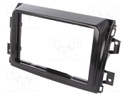 Radio frame; Fiat; 2 DIN; black gloss