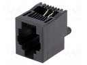 Socket; RJ14; PIN: 4; Layout: 6p4c; THT; straight; 16.51mm