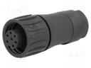 Connector: circular; plug; PIN: 7; female; w/o contacts; IP65,IP67