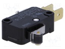 Microswitch SNAP ACTION; with lever (with roller); SPDT; Pos: 2