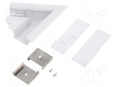 Connector 60°; white; aluminium; Application: VARIO30-05