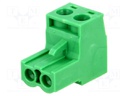 Pluggable terminal block; 5.08mm; ways: 2; straight; plug; female