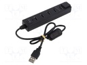 Hub USB; USB 2.0; PnP; Number of ports: 7; 480Mbps