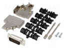 D-Sub HD; PIN: 26; plug; male; soldering; for cable; black