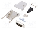 D-Sub; PIN: 15; plug; male; shielded,turned contacts; straight