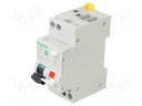 RCBO breaker; Inom: 10A; Ires: 30mA; Poles: 1+N; 230VAC; IP20; RCBO