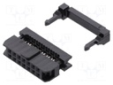Plug; IDC; female; PIN: 14; IDC; for ribbon cable; 1mm; gold flash