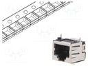 Socket; RJ45; PIN: 8; Cat: 5; shielded; Layout: 8p8c; SMT; horizontal