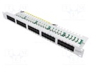Patch panel; RJ45; RACK; Colour: grey; Number of ports: 50