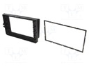 Radio mounting frame; Seat; 2 DIN; black