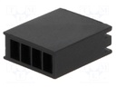 LED housing; polyamide; angular; black; UL94V-2; No.of diodes: 4