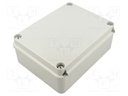Enclosure: junction box; wall mount; plastic; grey