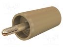 32A; brown; Plating: gold-plated; 42mm; Contacts: brass; adapter