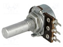 Potentiometer: shaft; single turn; 220kΩ; 100mW; ±20%; 6mm; for PCB