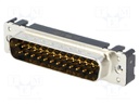 D-Sub; PIN: 25; socket; male; straight; THT; M3